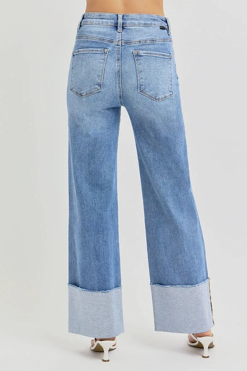 Wild One Cuffed Wide Leg Jeans