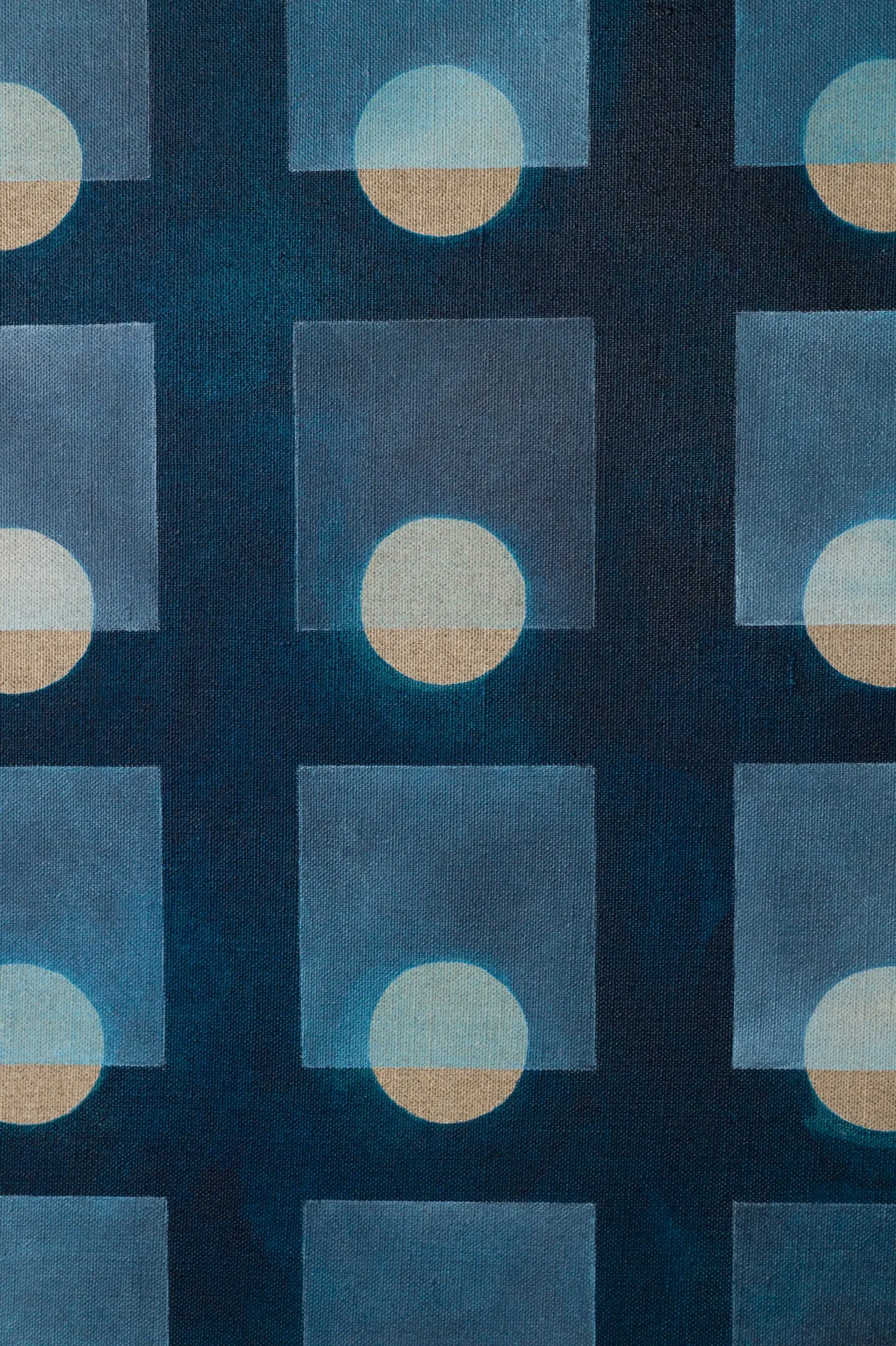 Winter Grid in Prussian Blue 6