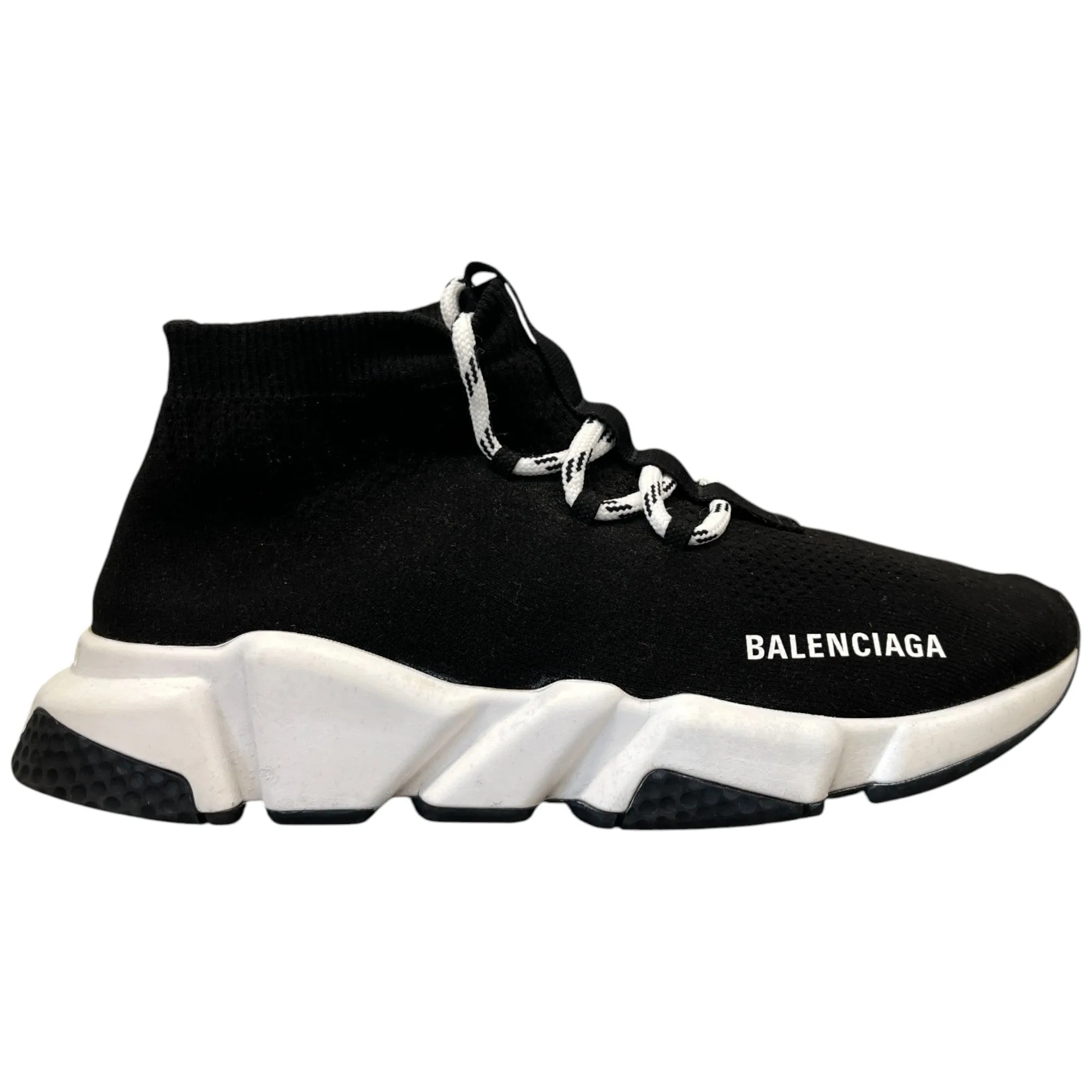 Women's Lace Up Speed Socks High Trainers Black Size EU 39 / UK 6
