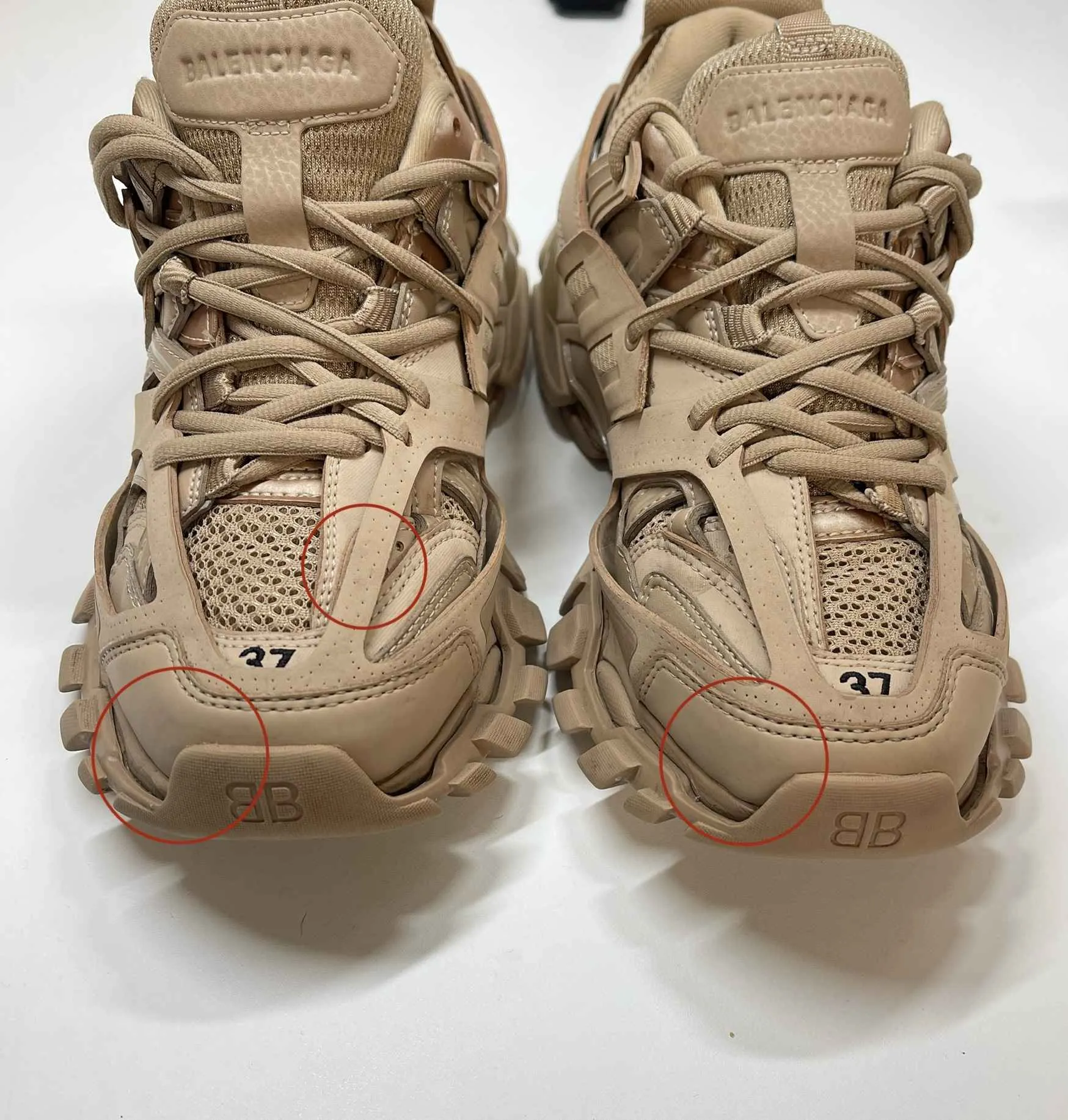 Women's Track Low Trainers Beige Size EU 37 / UK 4