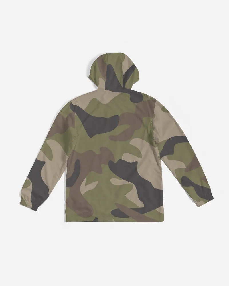 Woodland Camo Men's Windbreaker Jacket