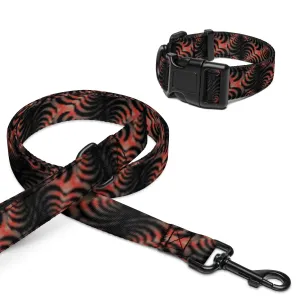 Zebra Love™ Fiery Pet collar & leash